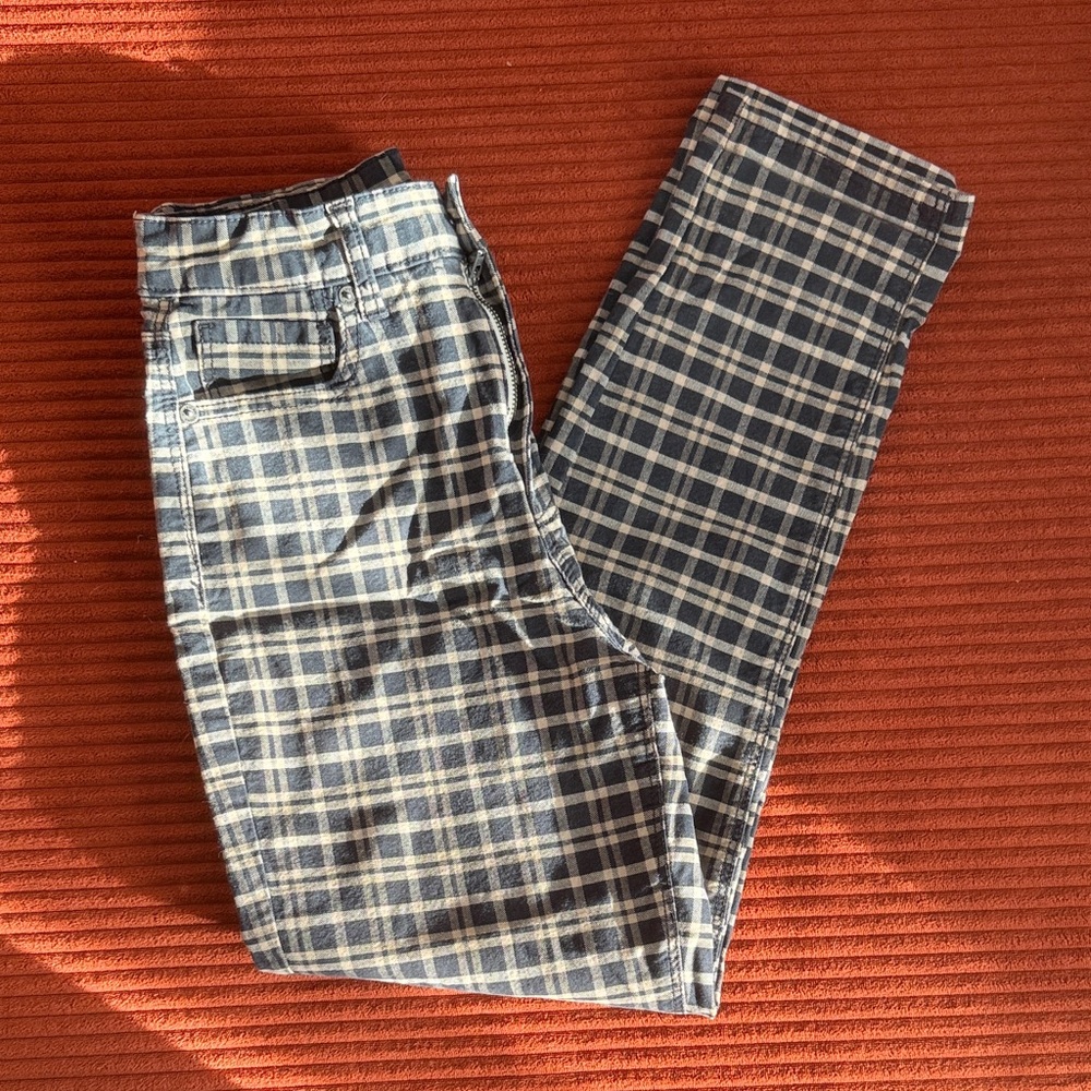 American eagle plaid pants size 2